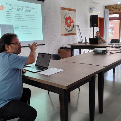 Luis Paulo apresenta ações dentro do eixo de Restauração Florestal do GEF AP